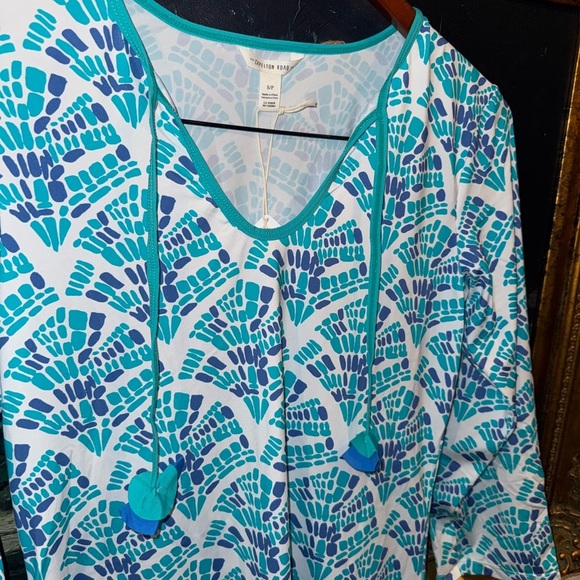 Capelton Road NEW Seaside Beach Dress Mosaic Waves Print  UPF 50+ Swim Coverup S - Picture 3 of 9